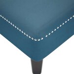 vidaXL Fauteuil long avec coussin et accoudoir droit bleu velours