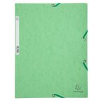 Chemise 3 Rabats À Élastiques Carte Lustrée 400g/m2 - A4 - Tilleul - X 25 - Exacompta