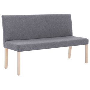 vidaXL Banc 139 5 cm Gris clair Polyester