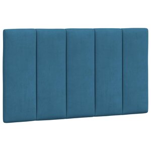 vidaXL Coussin de tête de lit Hanko bleu 80 cm velours