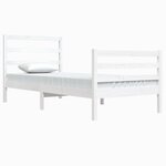vidaXL Cadre de lit sans matelas blanc bois de pin massif 90x200 cm