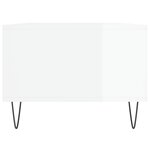 vidaXL Table basse Blanc brillant 90x50x36 5 cm Bois d'ingénierie