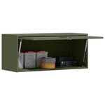 vidaXL Armoire murale pour garage Vert olive 80 x 33 x 35 cm
