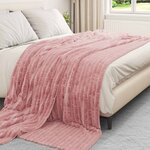 vidaXL Couvertures à jeter 6 Pièces Rose 270 x 240 cm Toison