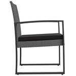 vidaXL Chaises à manger de jardin lot de 2 gris foncé rotin PP