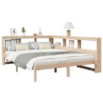 vidaXL Lit bibliothèque sans matelas 150x200 cm bois massif de pin