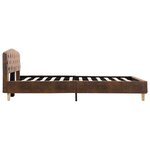 vidaXL Cadre de lit Marron Similicuir daim 120x200 cm