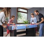 Air hockey teenager - table de air-hockey avec système d'air pulsé 6-8w - 142 x 72 x 81 cm - bleu/noir