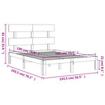 vidaXL Cadre de lit sans matelas 140x190 cm bois de pin massif
