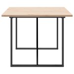 vidaXL Table à manger cadre en O 200x100x75 5 cm bois pin massif fonte