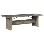 vidaXL Ensemble à manger de jardin et coussins 7 Pièces gris rotin