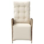 vidaXL Chaises inclinables de jardin lot de 2 avec repose-pied rotin