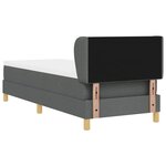 Lit box spring vidaXL avec matelas gris foncé  80x200 cm  tissu