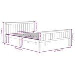 vidaXL Cadre de lit sans matelas marron foncé pin massif 140x200 cm