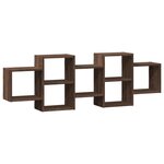 vidaXL Étagère murale chêne marron 129x18x42 cm bois d'ingénierie