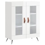 vidaXL Buffet Blanc brillant 69 5x34x90 cm Bois d'ingénierie