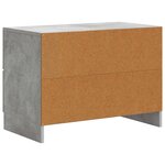 vidaXL Cabinet de chevet avec tiroir Gris béton 62 x 34 5 x 44 5 cm