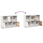 vidaXL Buffet Blanc 110 5x35x80 cm Bois massif de pin