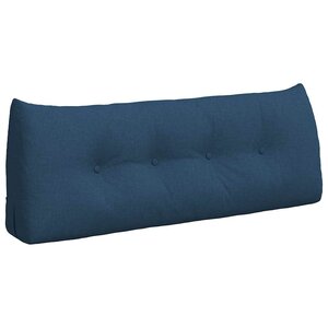 vidaXL Coussin de Dos Bleu 120 x 24 x 50 cm tissu