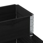 vidaXL Lit surélevé à 3 niveaux noir 120x80 cm bois de pin massif