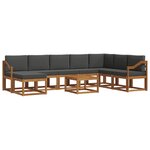 vidaXL Ensemble de canapés d'extérieur 9 Pièces Naturel et Anthracite