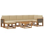 vidaXL Ensemble de canapés d'extérieur 8 Pièces Naturel et Beige