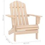 Vidaxl chaise de jardin adirondack avec table bois de sapin massif