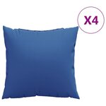 vidaXL Coussins décoratifs lot de 4 bleu royal 50x50 cm tissu