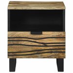 vidaXL Cabinet de chevet avec tiroir 2 Pièces Marron 40 x 33 x 46 cm
