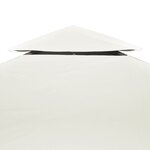 vidaXL Recouvrement de remplacement d'auvent 310 g/m² Blanc crème 3x4m