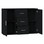 vidaXL Buffet Noir 91x29 5x65 cm Bois d'ingénierie