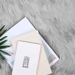 vidaXL Tapis en Peau de Mouton Synthétique Gris 80 x 250 cm Polyester