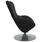 vidaXL Fauteuil œuf Noir 63 x 73 x 90 cm Velours