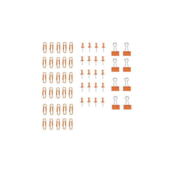 Lot de trombones epingles et minis pinces -  couleur orange