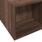vidaXL Cadre de lit chêne marron 150x200 cm bois d'ingénierie
