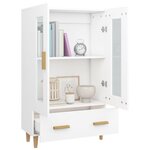 vidaXL Buffet haut Blanc 70x31x115 cm Bois d'ingénierie