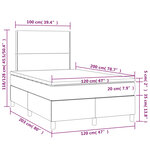 vidaXL Sommier à lattes de lit matelas et LED Vert foncé 120x200 cm