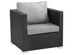 Fauteuil jardin en résine tressée "Ibiza" - Atlanta - Noir