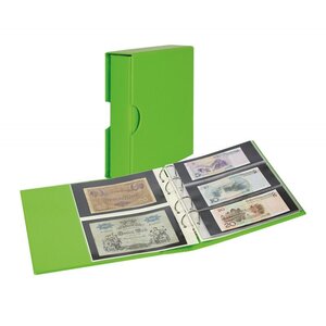 Album Publica M Color Lindner pour billets de banque. Couleur - Vert SPRING