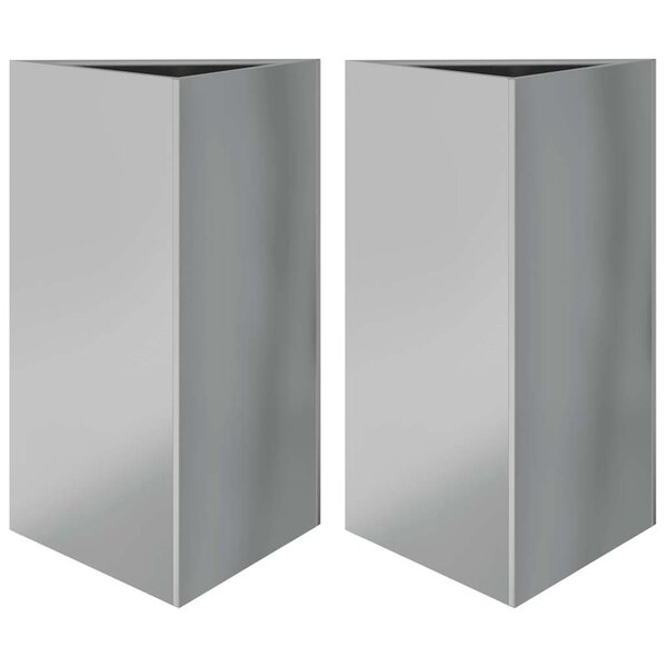 vidaXL Jardinières 2 Pièces triangulaire 50x43x75 cm acier galvanisé