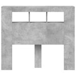 vidaXL Tête de lit à LED gris béton 120x18 5x103 5cm bois d'ingénierie