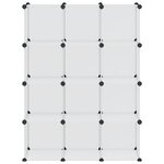 vidaXL Cubes de rangement 12 Pièces Transparent PP