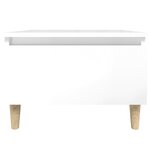vidaXL Table d'appoint Blanc brillant 50x46x35 cm Bois d'ingénierie