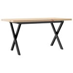vidaXL Table basse cadre en X 100x50x45 5 cm bois de pin massif acier