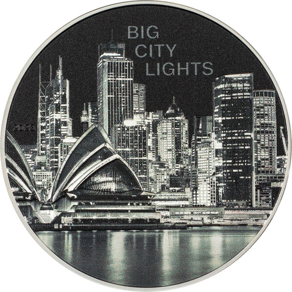 Pièce de monnaie en Argent 5 Dollars g 31.1 (1 oz) Millésime 2023 Big City Lights SYDNEY (PRÉCOMMANDE)