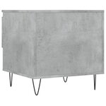 vidaXL Table basse gris béton 50x46x50 cm bois d'ingénierie