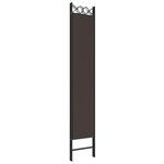 vidaXL Cloison de séparation 4 panneaux Marron 160x220 cm Tissu