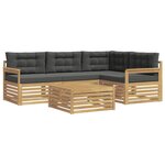vidaXL Ensemble de canapés d'extérieur 6 pc Blanc et anthracite