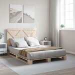 vidaXL Cadre de lit avec tête de lit 140x200 cm bois de pin massif