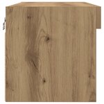 Armoires murales pour TV vidaXL avec éclairage LED 2 Pièces Chêne artisan 80x30x30 cm